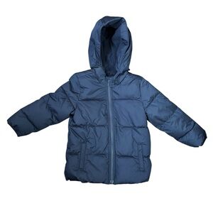 Old Navy Navy Blue Zipper Hooded Puffer Jacket Unisex Sz 5T NWT